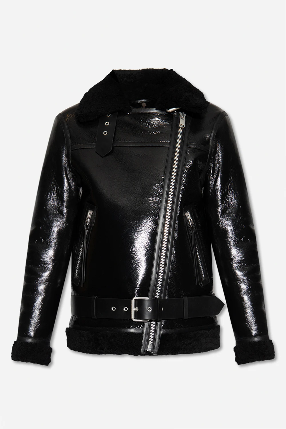 BLACK ‘Rei’ shearling jacket
