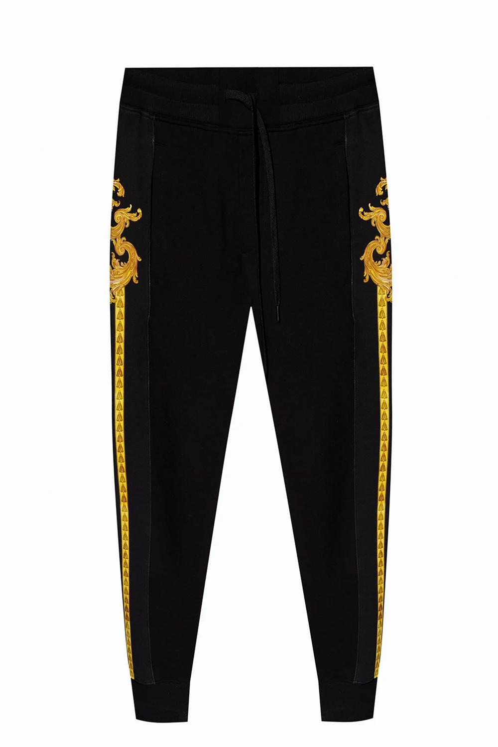 BLACK Side-stripe sweatpants