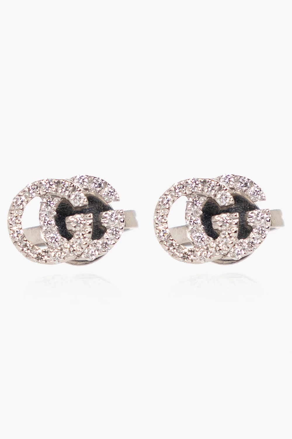 SILVER White gold earrings