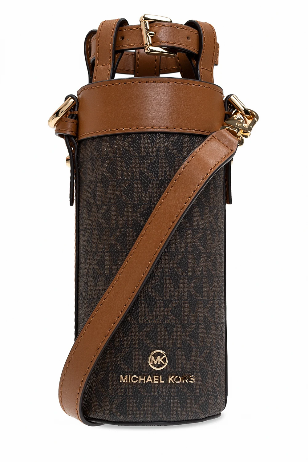BROWN Bottle crossbody bag with logo