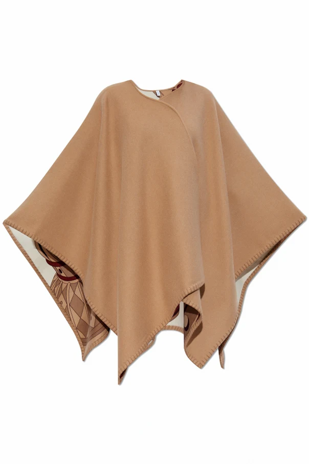 beżowy Dwustronne ponczo