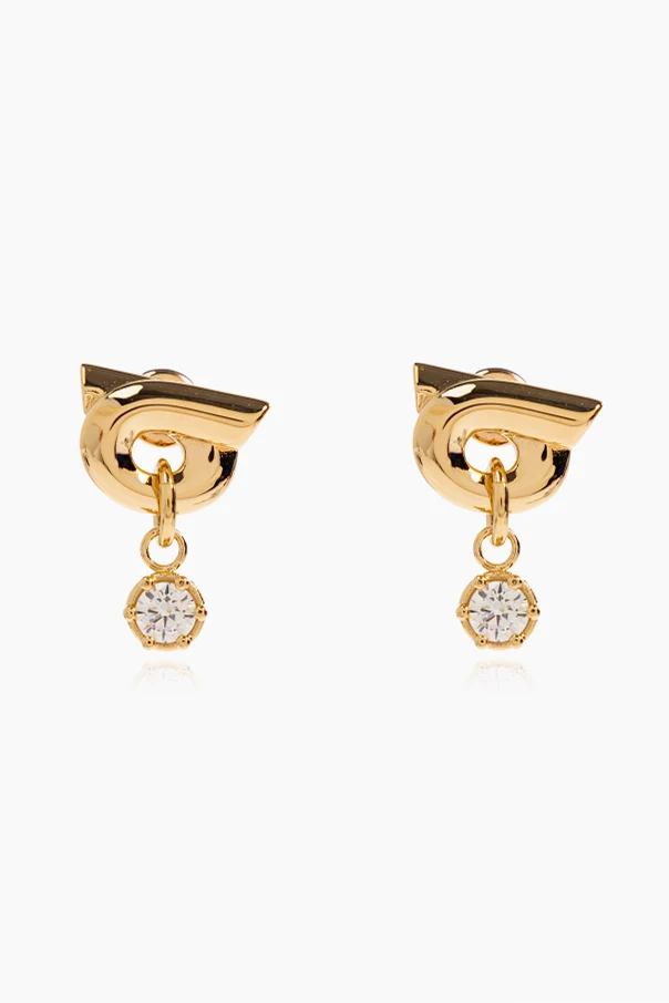 GOLD Ohrringe mit schimmerndem Kristall