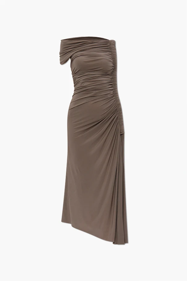 BRAUN Kleid mit Drapierung