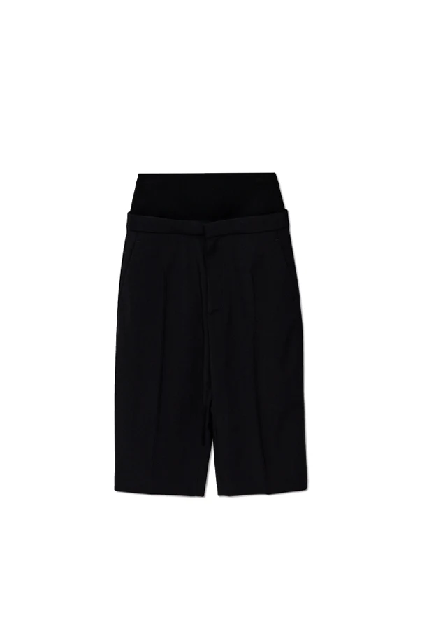 SCHWARZ Bügelfalten-Shorts