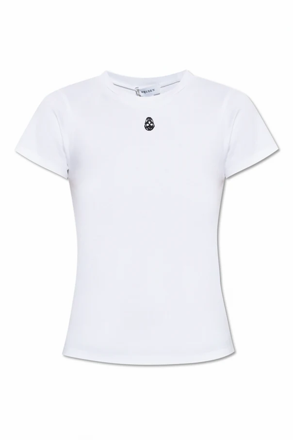 BIAŁY  T-shirt z wyszyciem