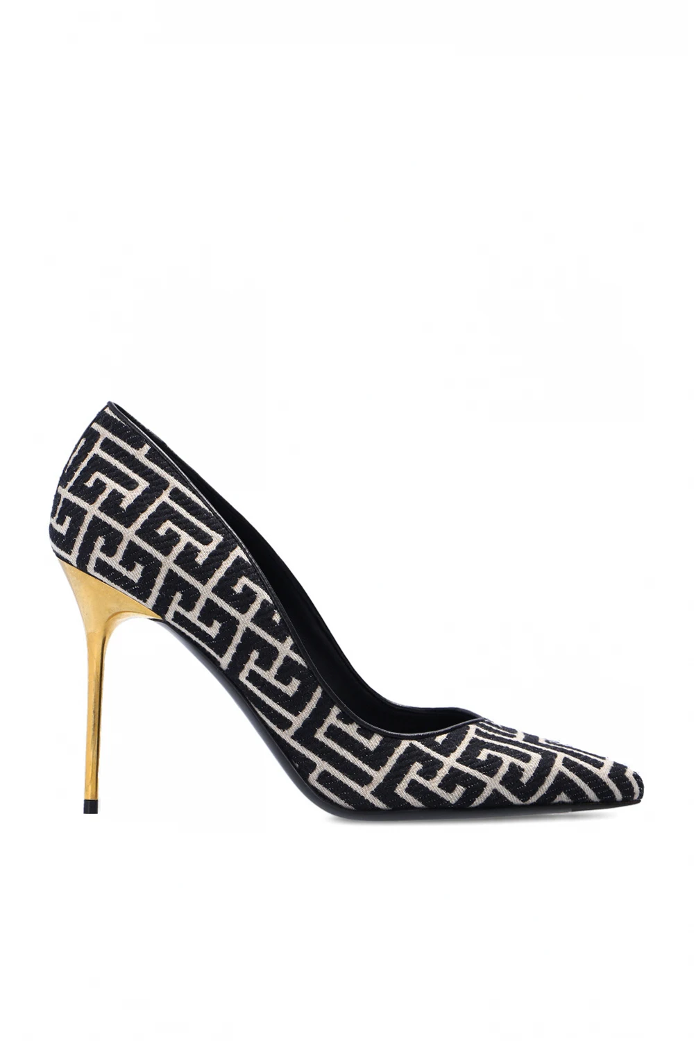 BLACK Stiletto pumps with logo