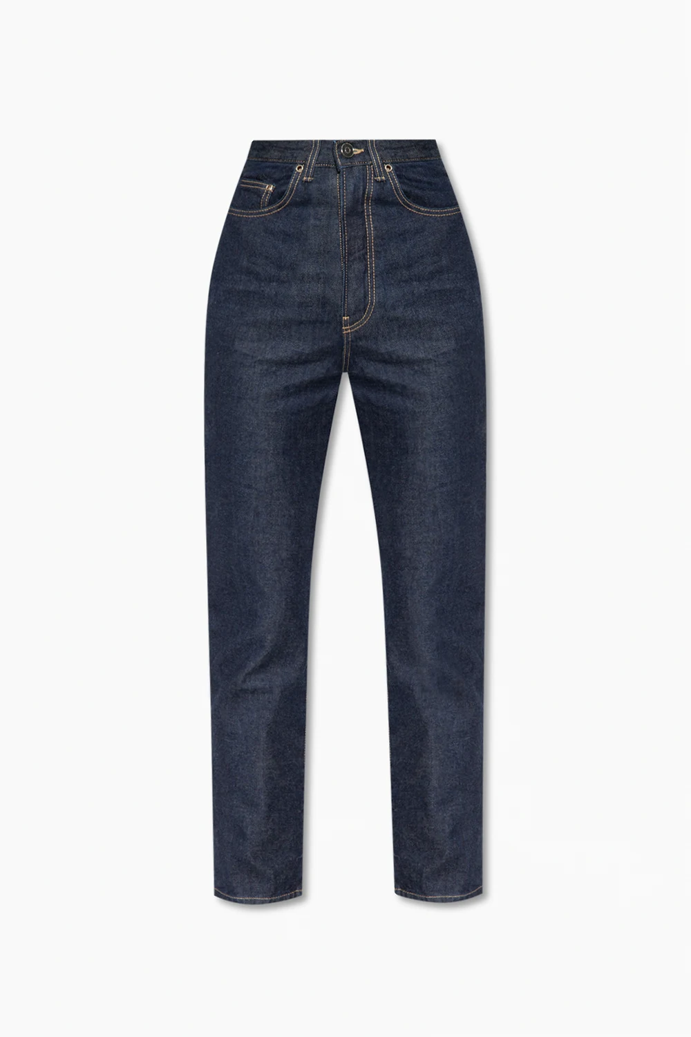High-waisted jeans