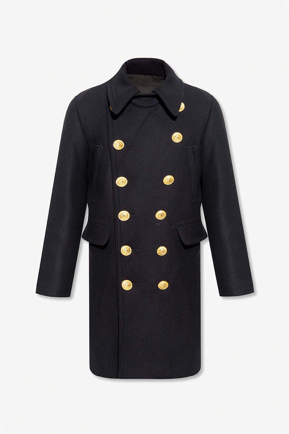Coat with decorative buttons