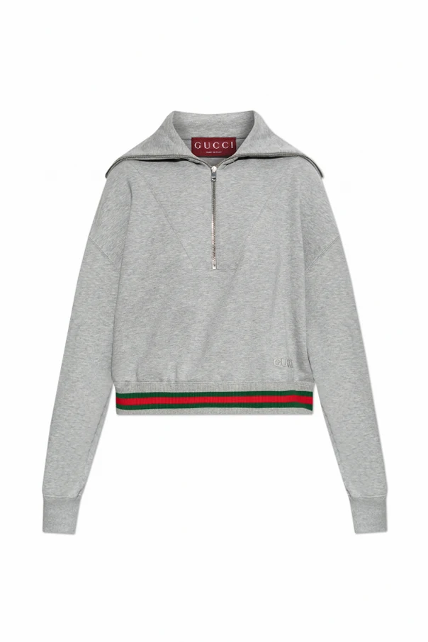SZARY Bluza z szerokim kołnierzem