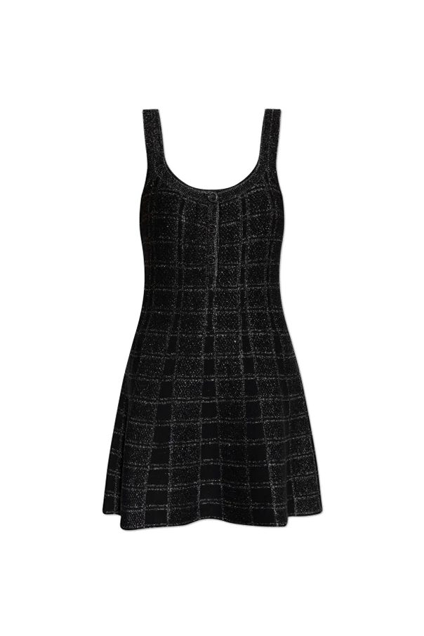 SCHWARZ Kleid mit Lurexfaden