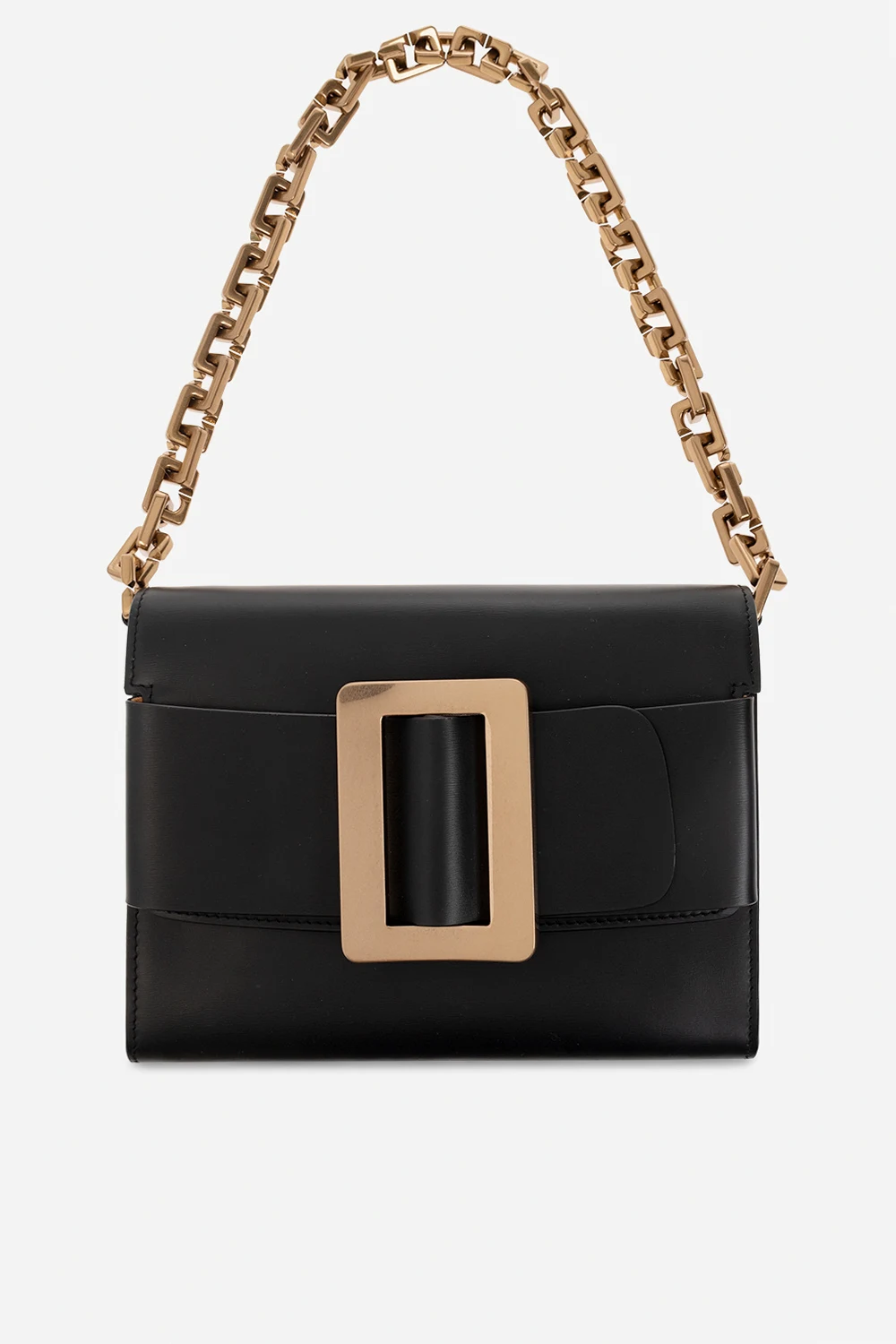 BLACK ‘Buckle’ leather shoulder bag