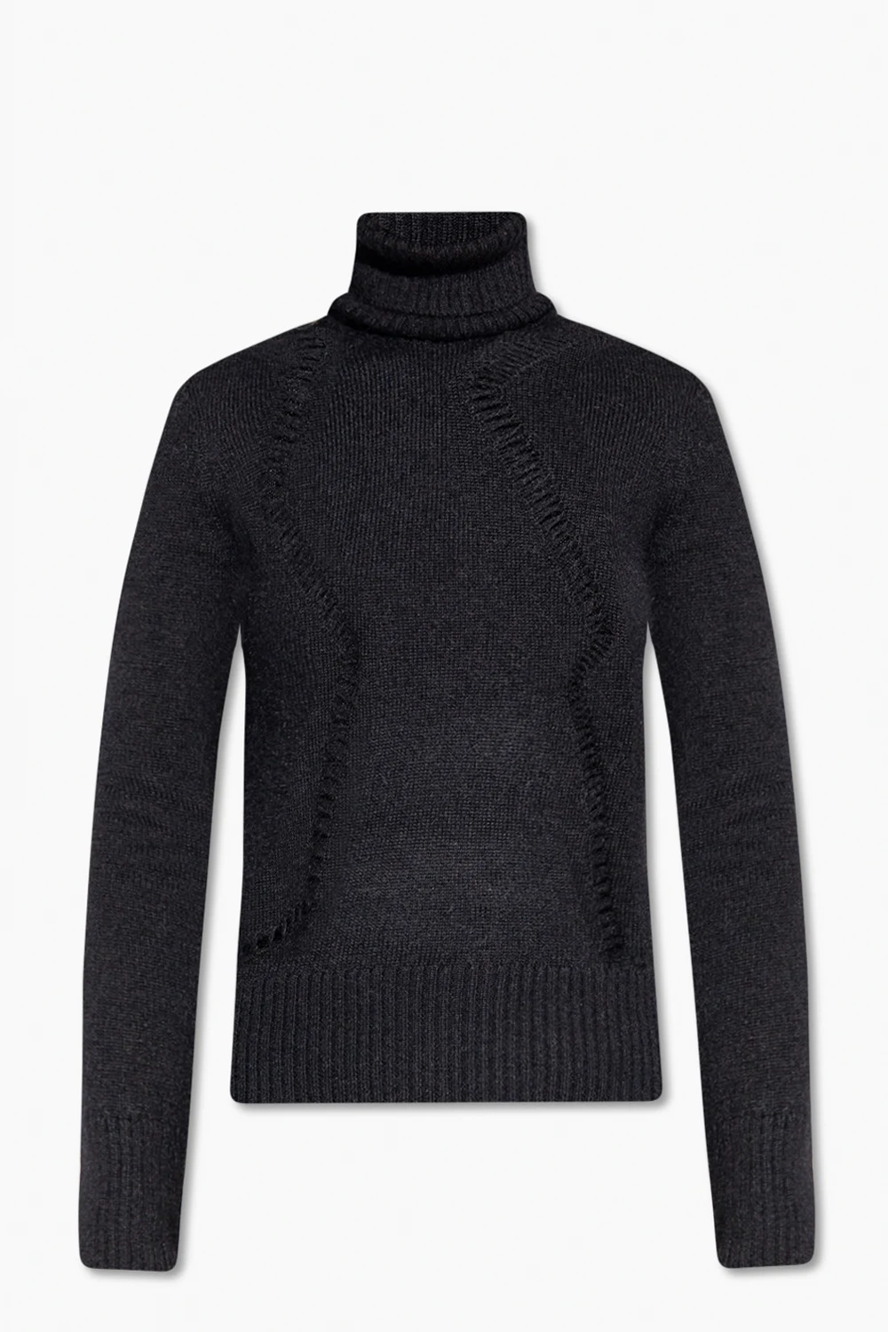 Openwork turtleneck sweater