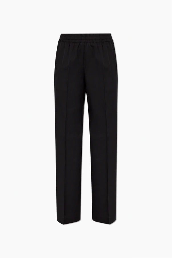 BLACK crease trousers
