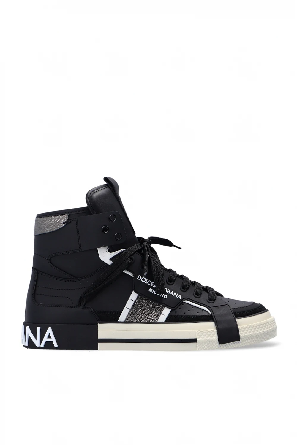 BLACK Lace-up sneakers with logo