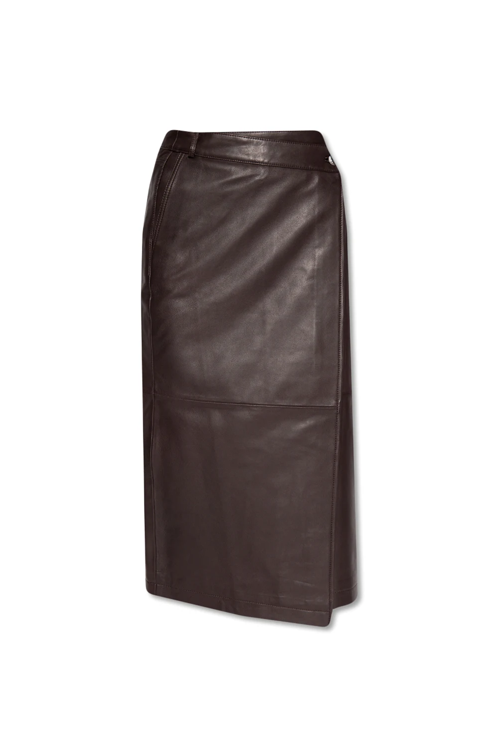 BROWN ‘Monica’ leather skirt