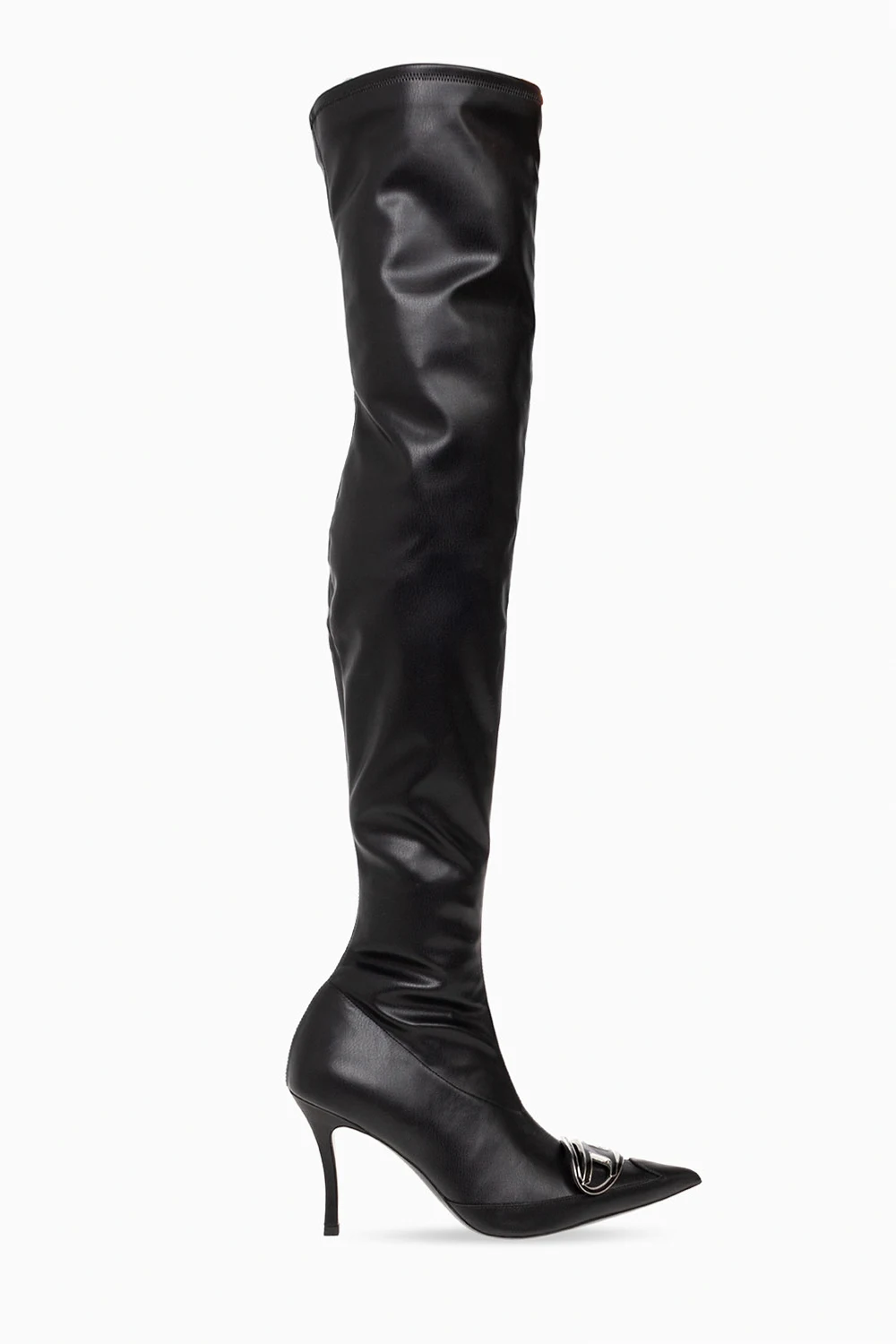 BLACK ‘D-VENUS’ heeled boots