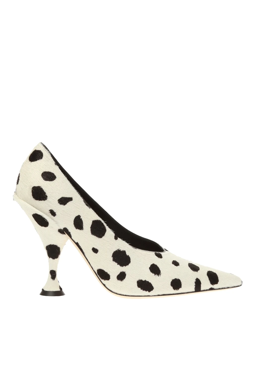 WHITE Patterned stiletto pumps