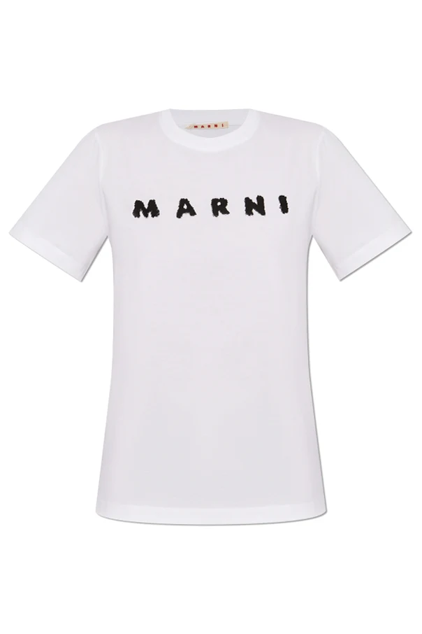WEISS T-Shirt mit gedrucktem Logo