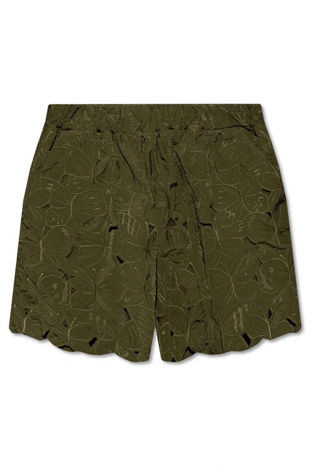GREEN Openwork shorts