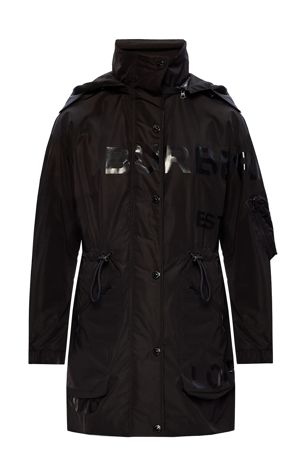 BLACK Hooded coat
