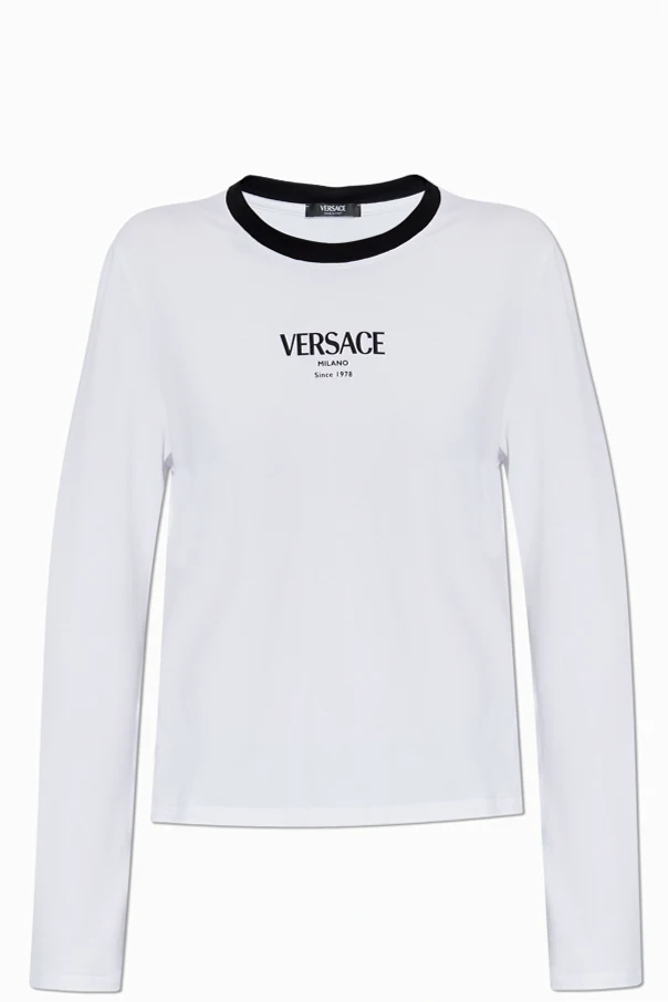 CZARNY T-shirt z logo