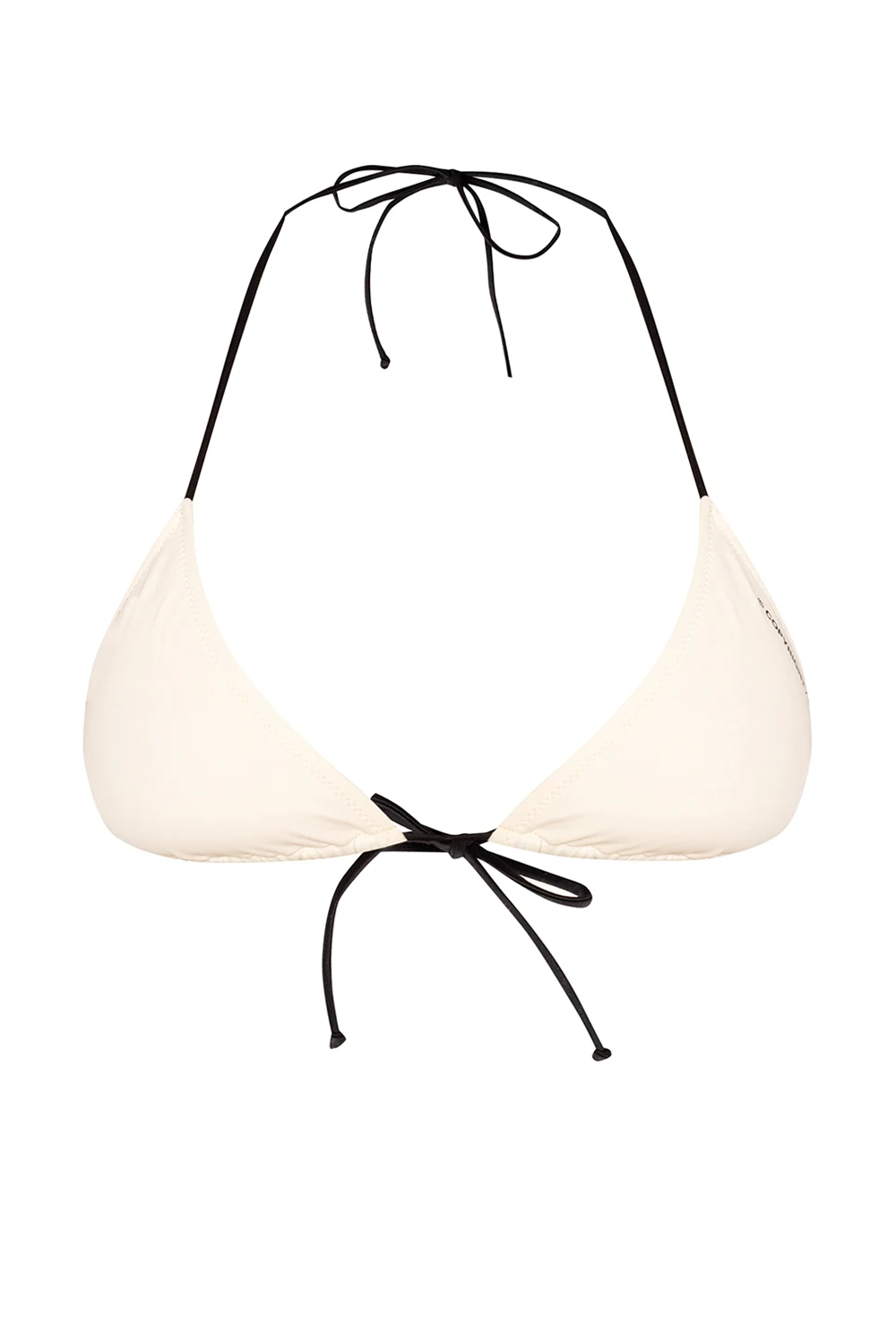 cream Swimsuit top with logo