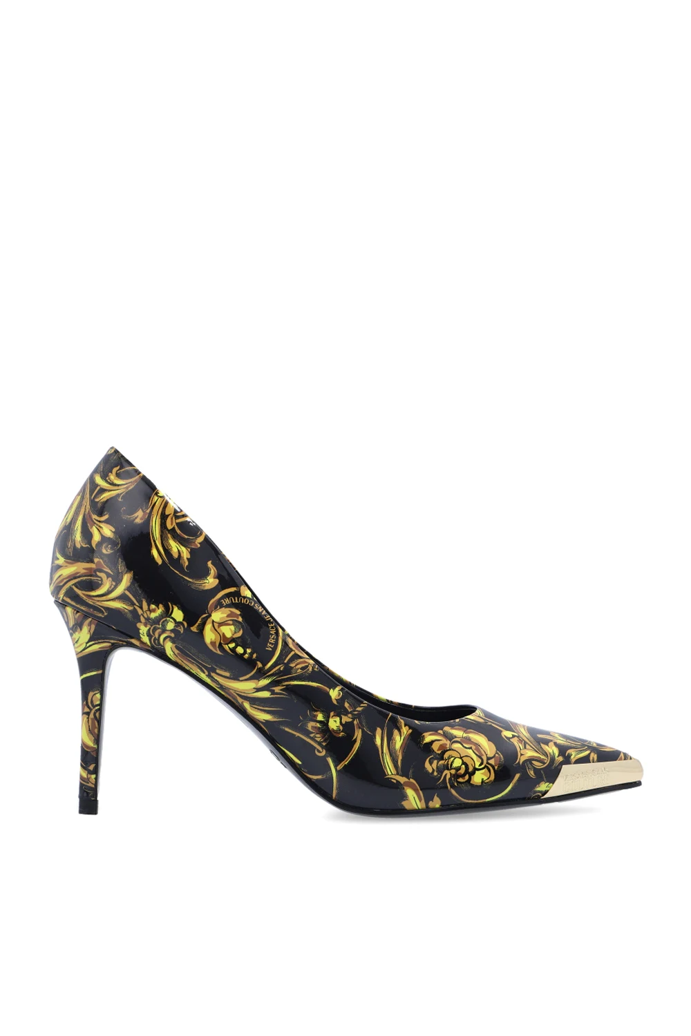 BLACK Pumps with ‘Regalia Baroque’ print