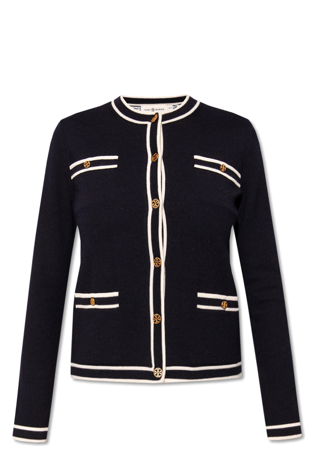 NAVY BLUE Wool cardigan