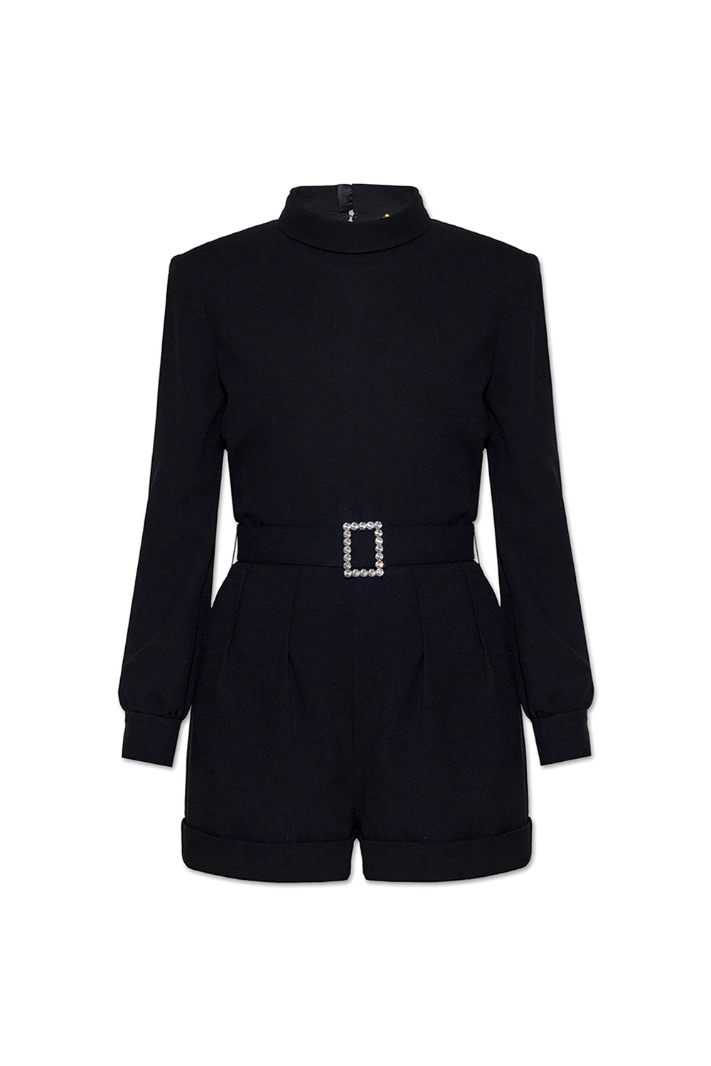 Jumpsuit with standing collar