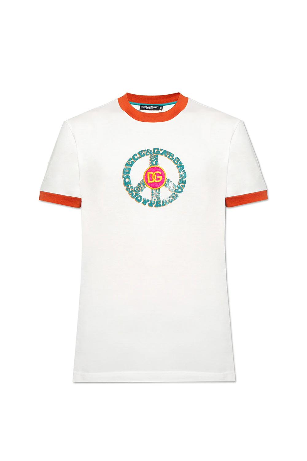 WHITE The ‘Reborn to Live’ collection T-shirt with logo