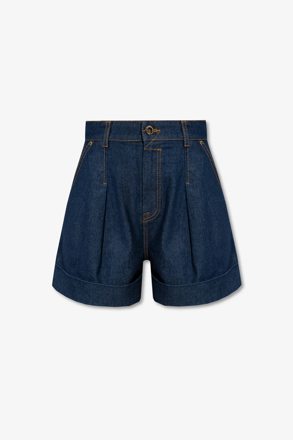 High-rise denim shorts