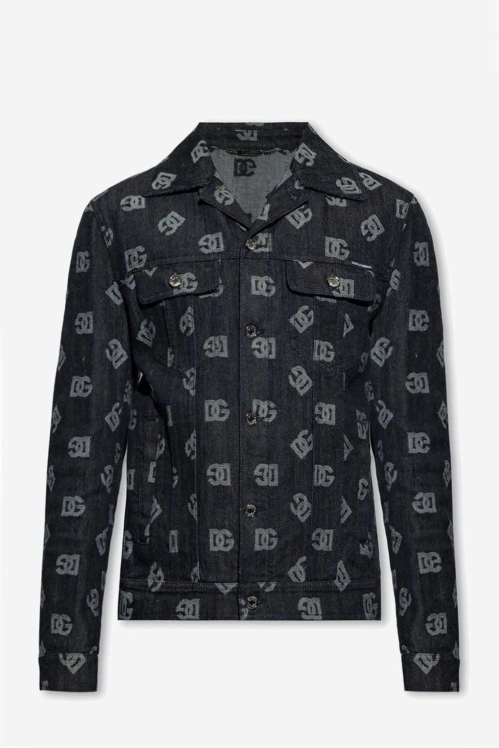 NAVY BLUE Denim jacket with monogram