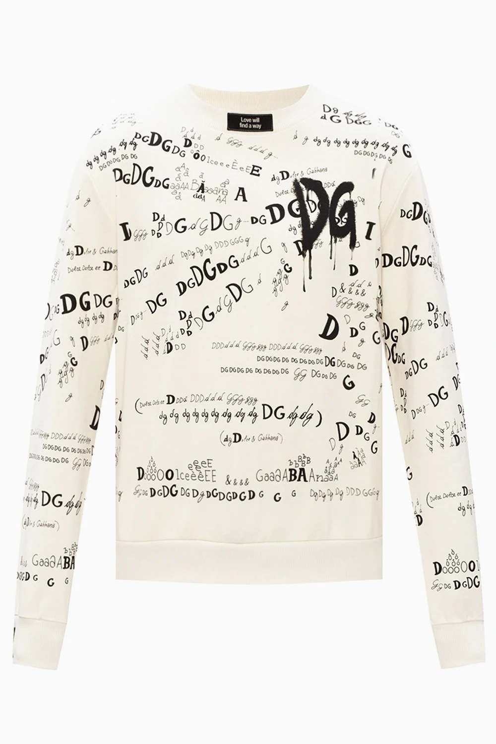 cream Patterned sweatshirt