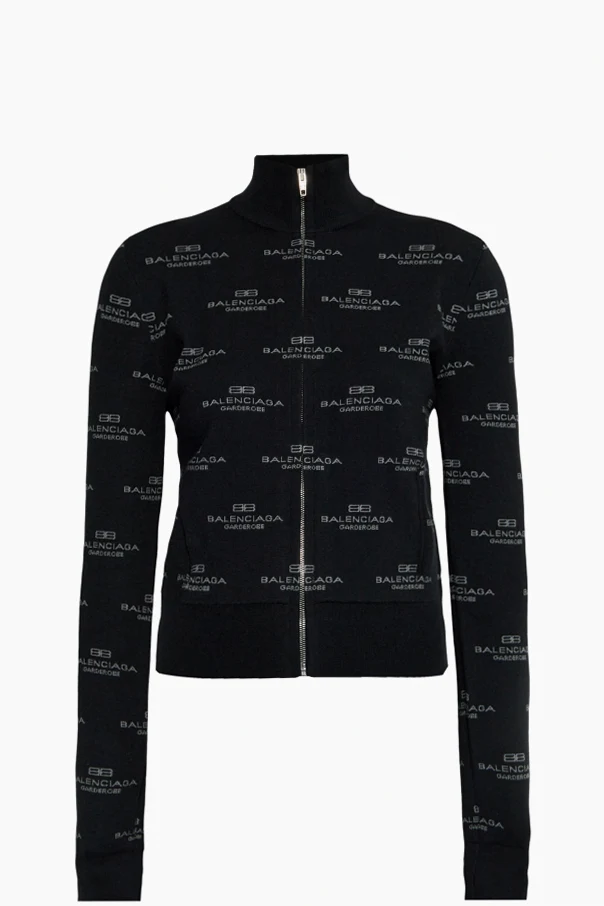 CZARNY Kardigan z logo