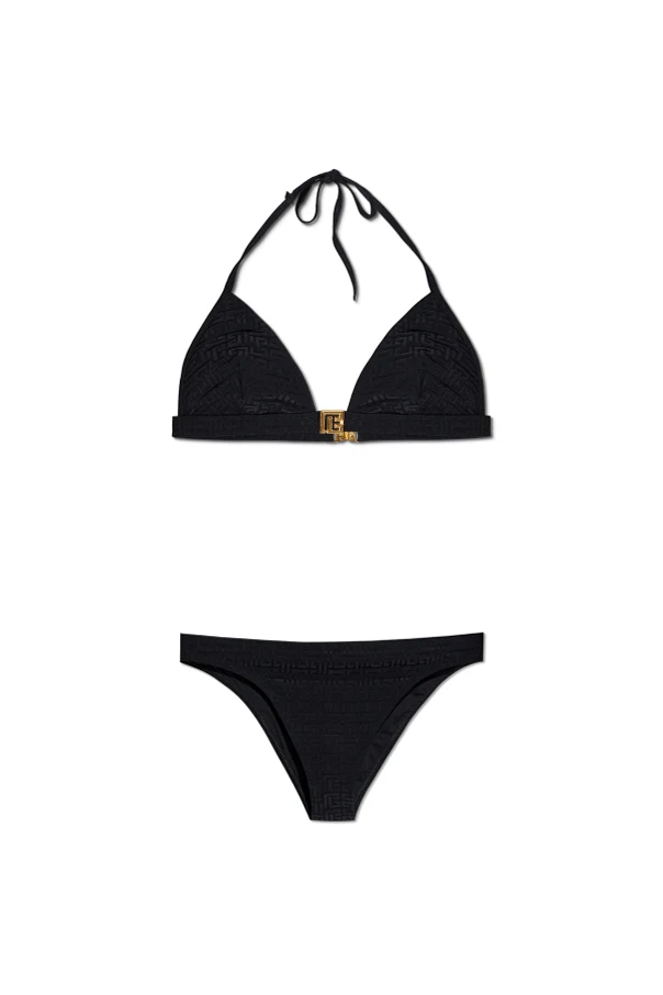 CZARNY Dwuczęściowy kostium kąpielowy