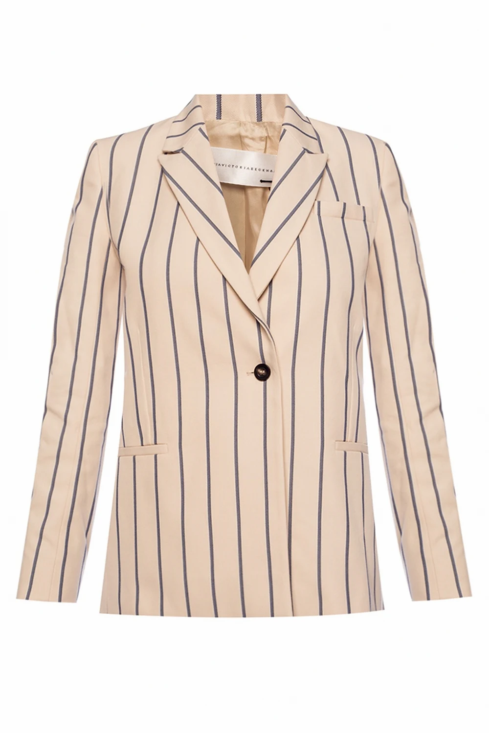 cream Striped blazer