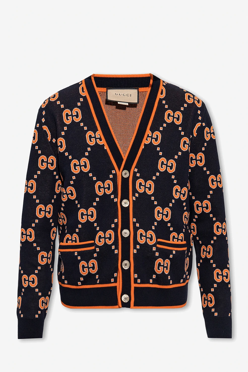 NAVY BLUE Monogrammed cardigan