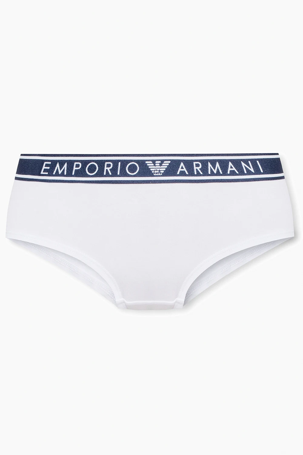 WHITE Cotton briefs with logo