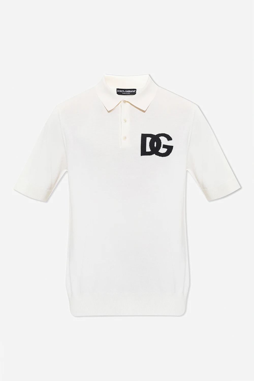 cream Wool polo shirt