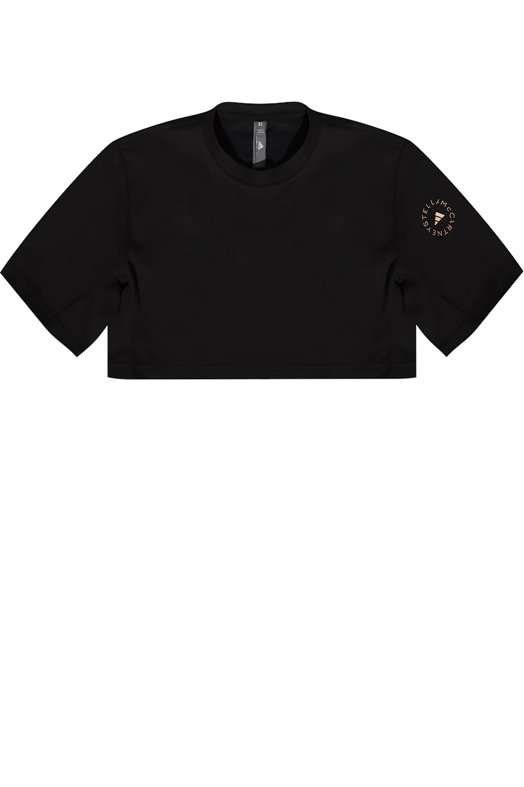 BLACK Cropped T-shirt with logo