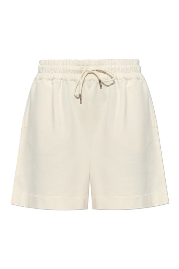 CREME Baumwollshorts mit Logo-Patch