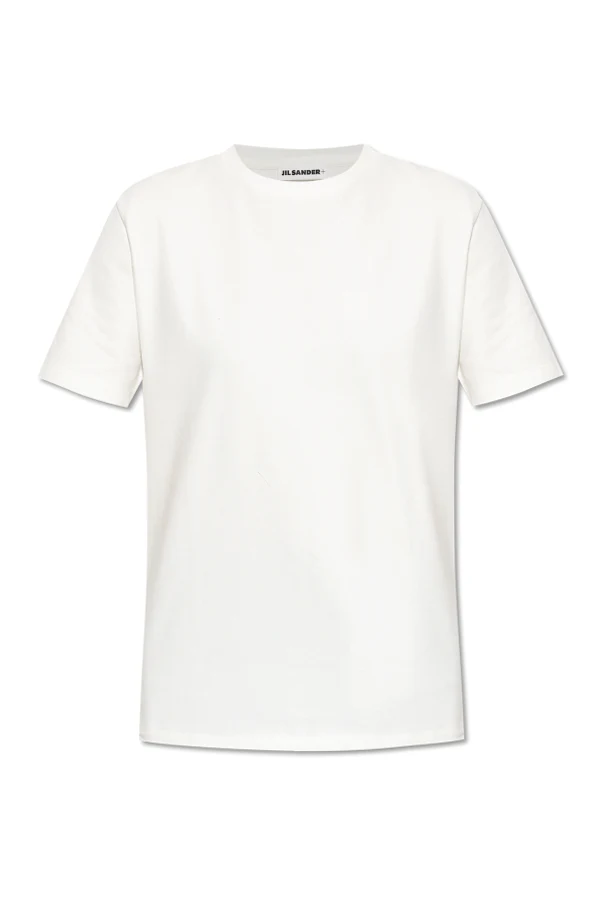 WEISS T-Shirt mit Logo-Patch