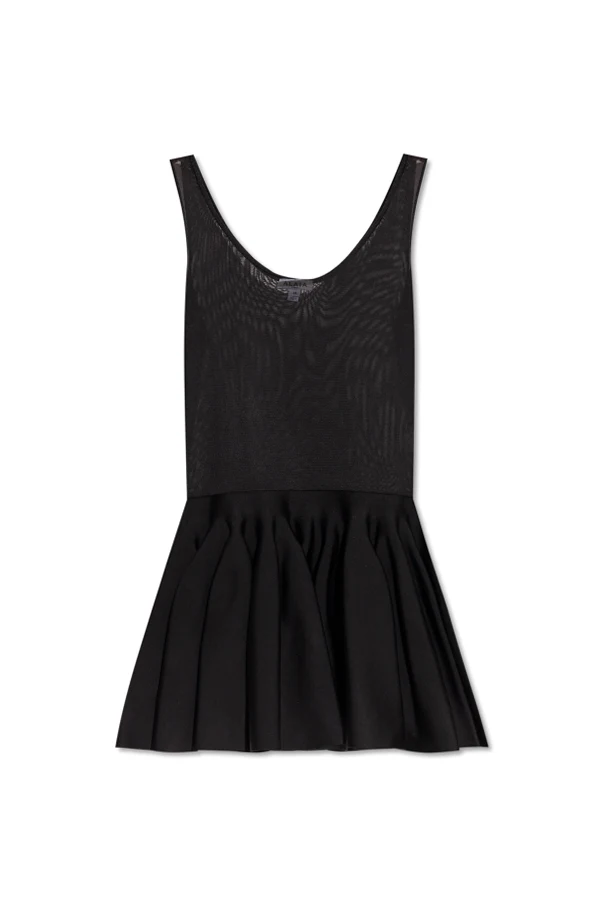 SCHWARZ Ärmelloses Kleid