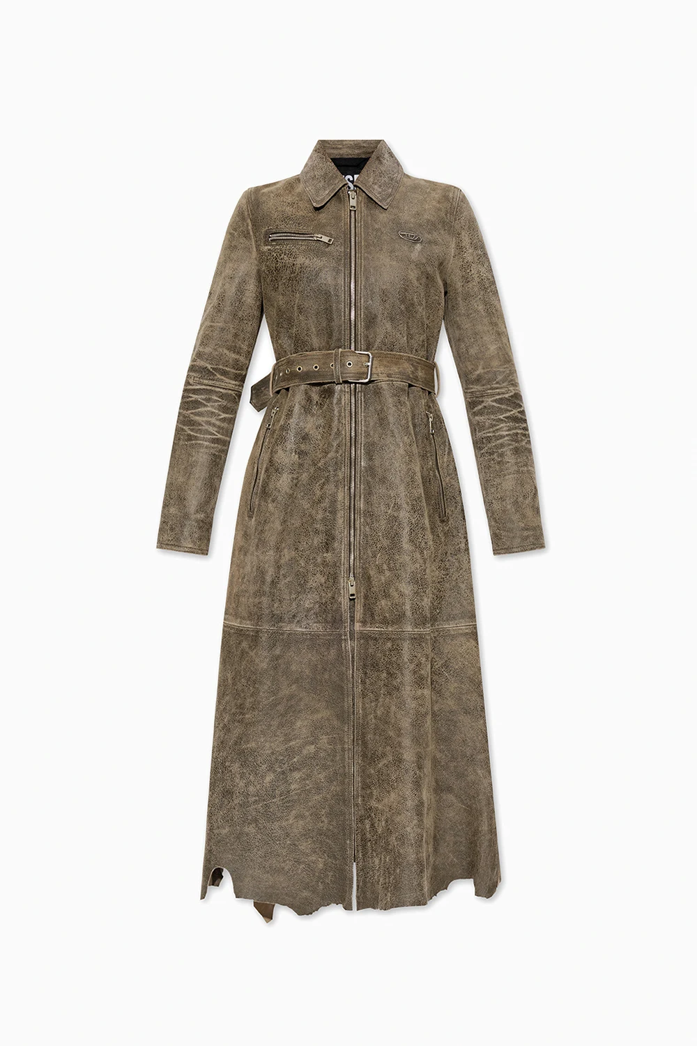 ‘L-LAMIN’ leather coat
