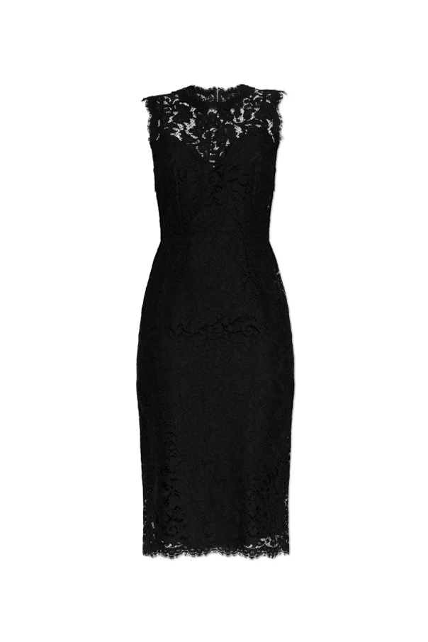 RÓŻOWY Koronkowa sukienka bez rękawów