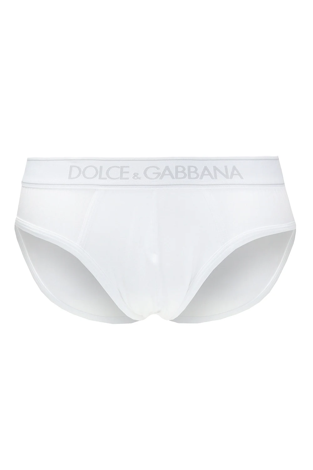 WHITE Logo-embroidered briefs