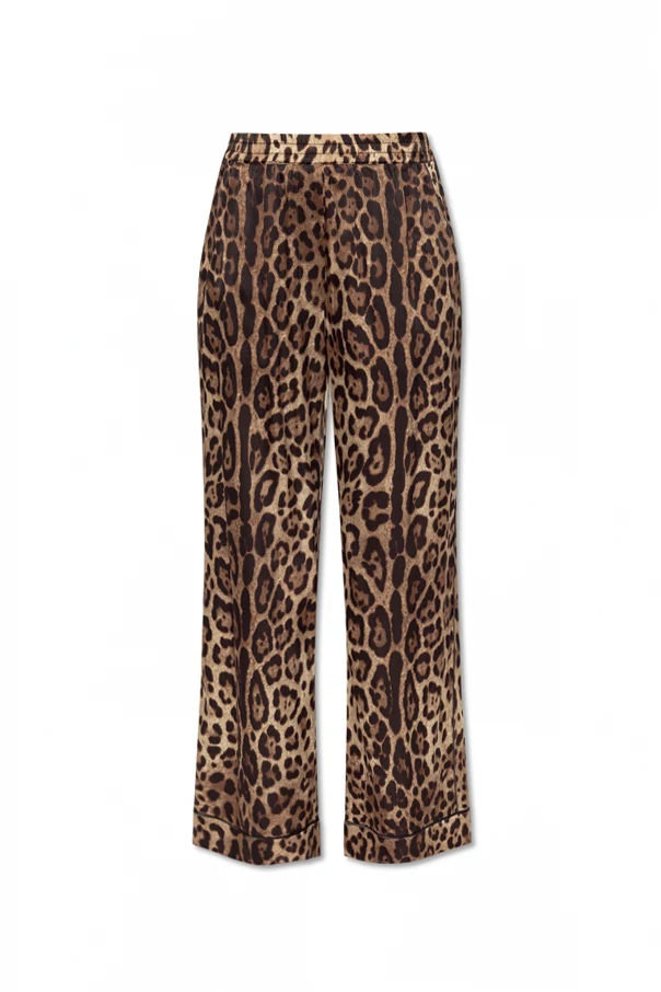 BRAUN Seidenhose mit Tiermotiv