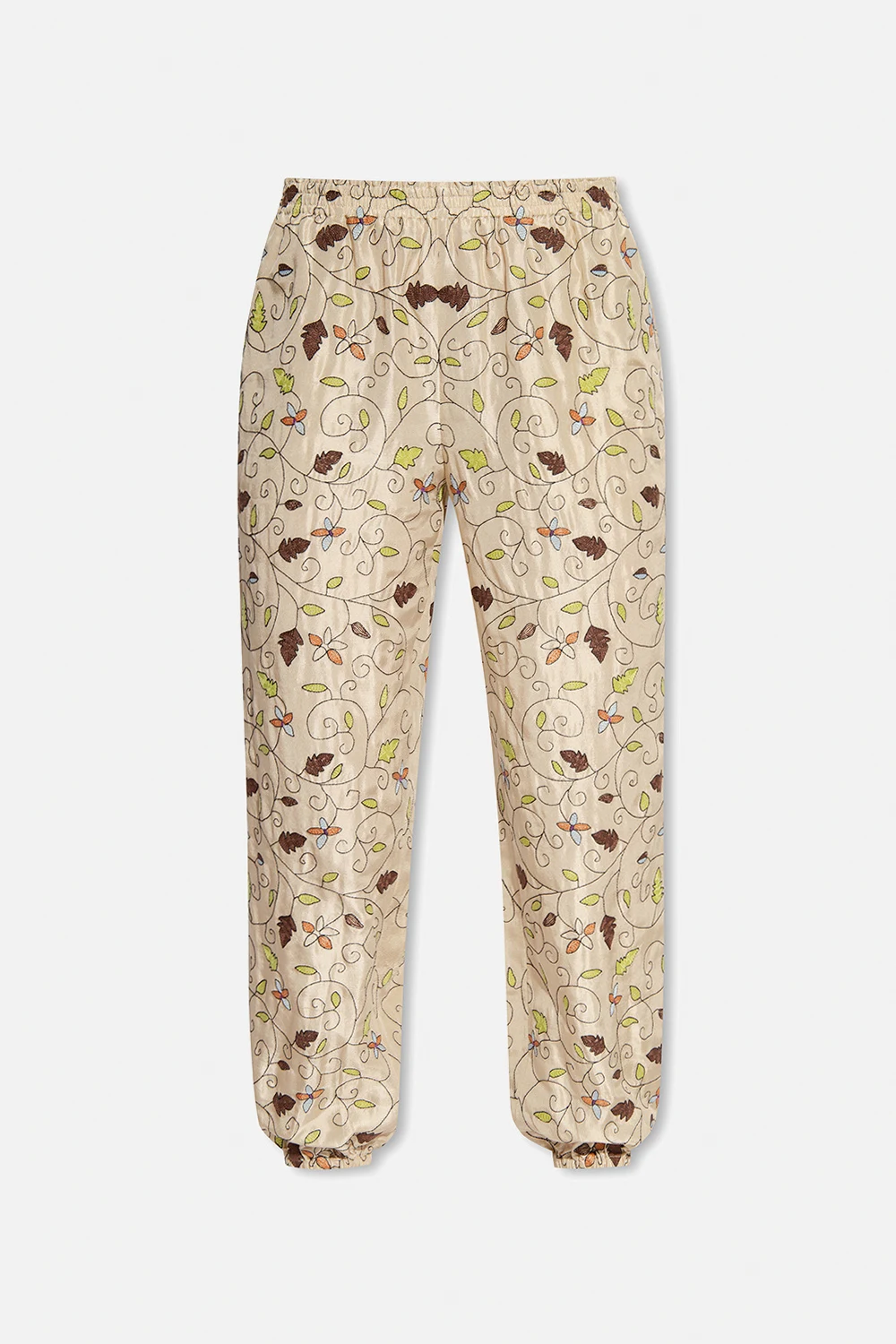 beige Silk trousers