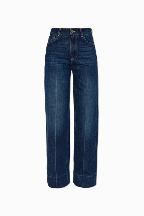 MARINEBLAU Jeans mit ausgestellten Beinen