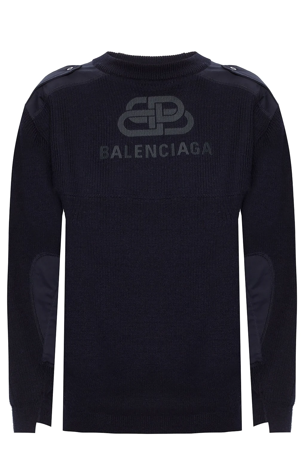 BLACK Knitted sweater with logo